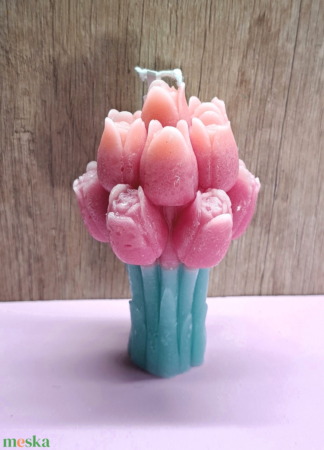Tulipáncsokor gyertya � kézzel készített dekoráció - otthon & életmód - gyertya, illat, aroma - gyertya - Meska.hu