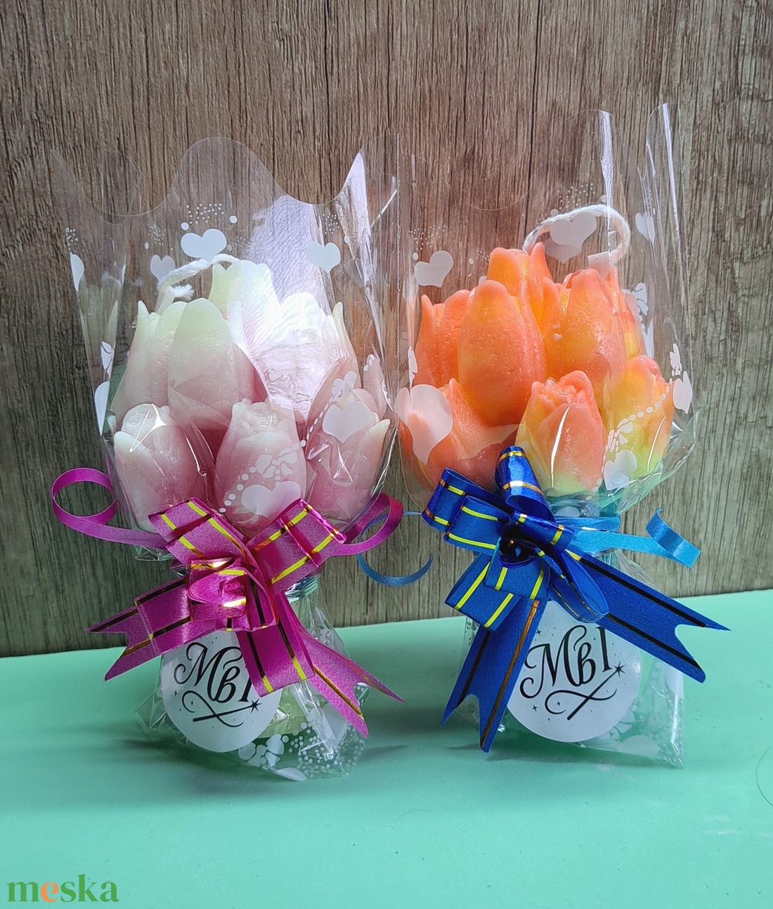 Tulipáncsokor gyertya � kézzel készített dekoráció - otthon & életmód - gyertya, illat, aroma - gyertya - Meska.hu