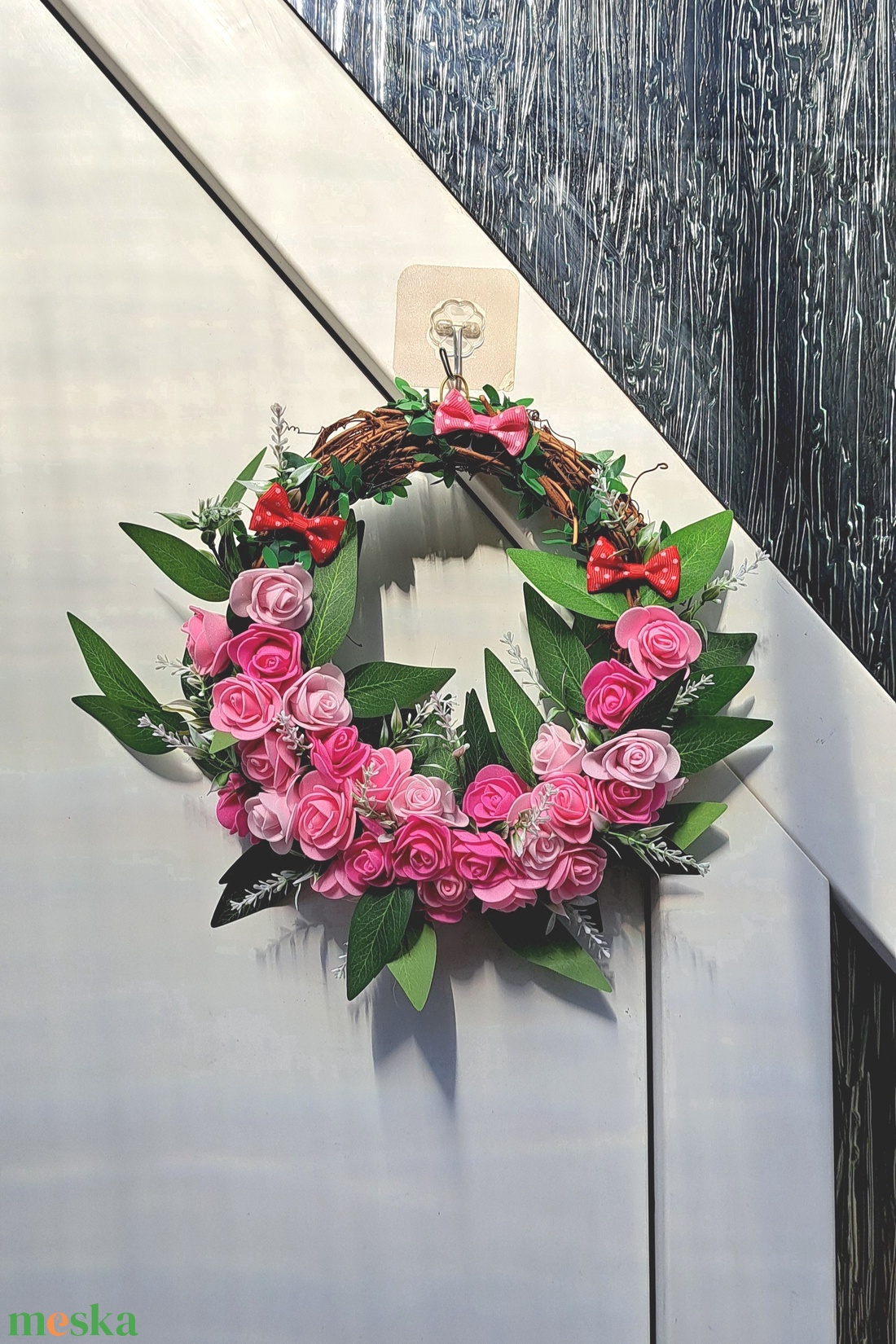 Tavaszi ajtókopogtató � kézzel készített koszorú - otthon & életmód - dekoráció - ajtó- és ablak dekoráció - ajtódísz & kopogtató - Meska.hu