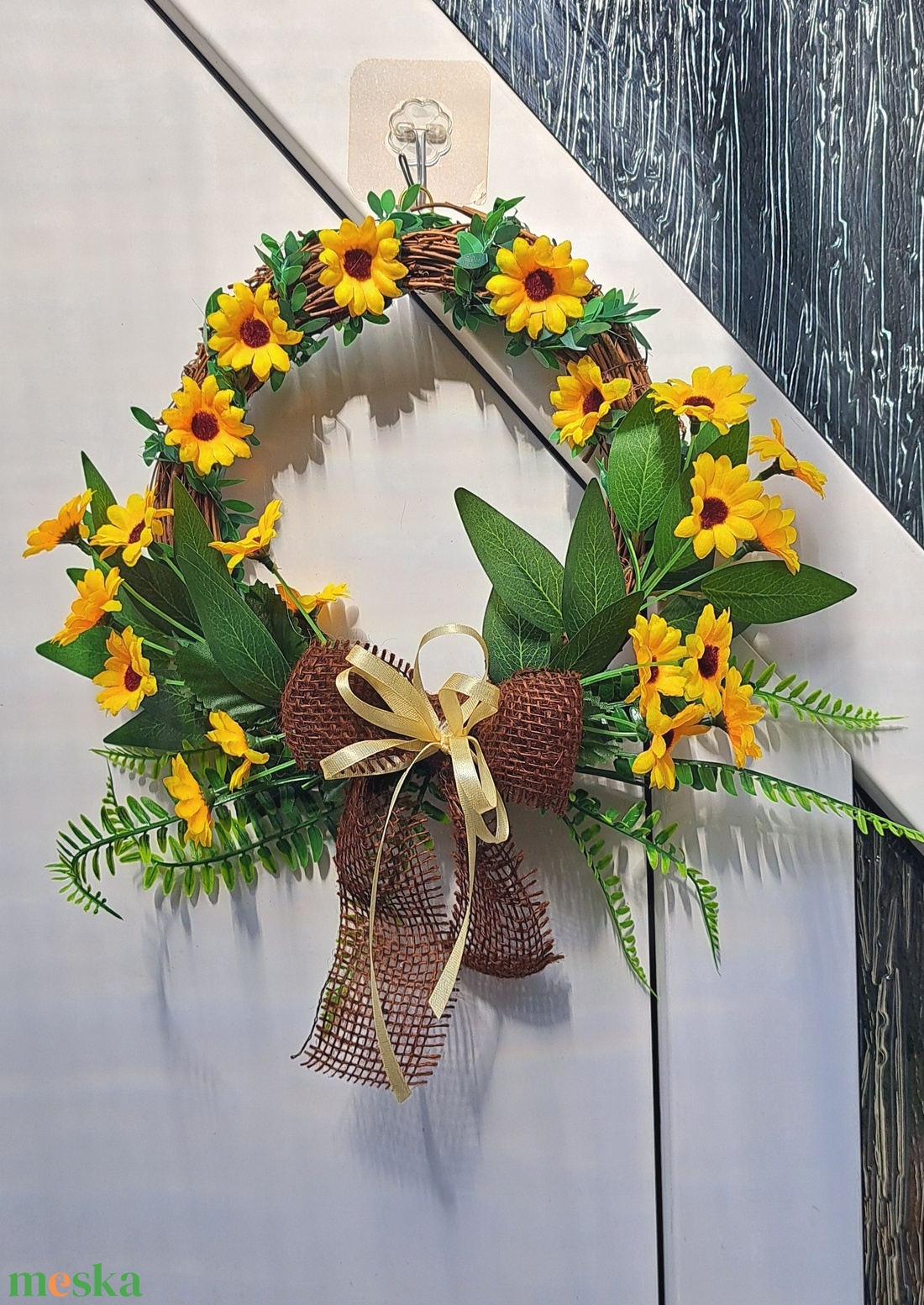 Tavaszi ajtókopogtató � kézzel készített koszorú - otthon & életmód - dekoráció - ajtó- és ablak dekoráció - ajtódísz & kopogtató - Meska.hu