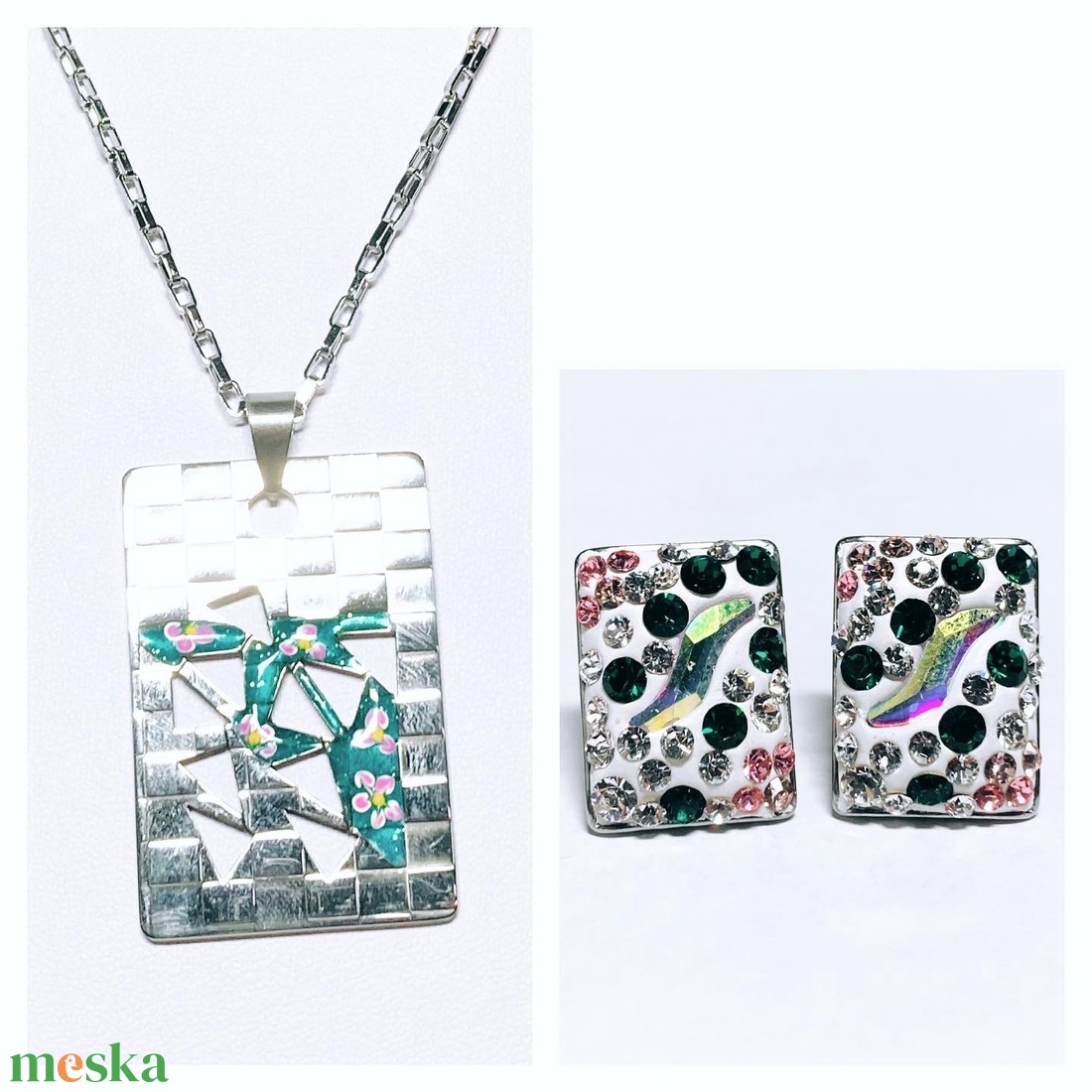 Nemesacél foglalatban Swarovski/ Preciosa kristályokkal kirakott téglalap formájú bedugós fülbevaló! - ékszer - fülbevaló - fülékszer - Meska.hu Nemesacél foglalatban Swarovski/ Preciosa kristályokkal kirakott téglalap formájú bedugós fülbevaló! - ékszer - fülbevaló - fülékszer - Meska.hu