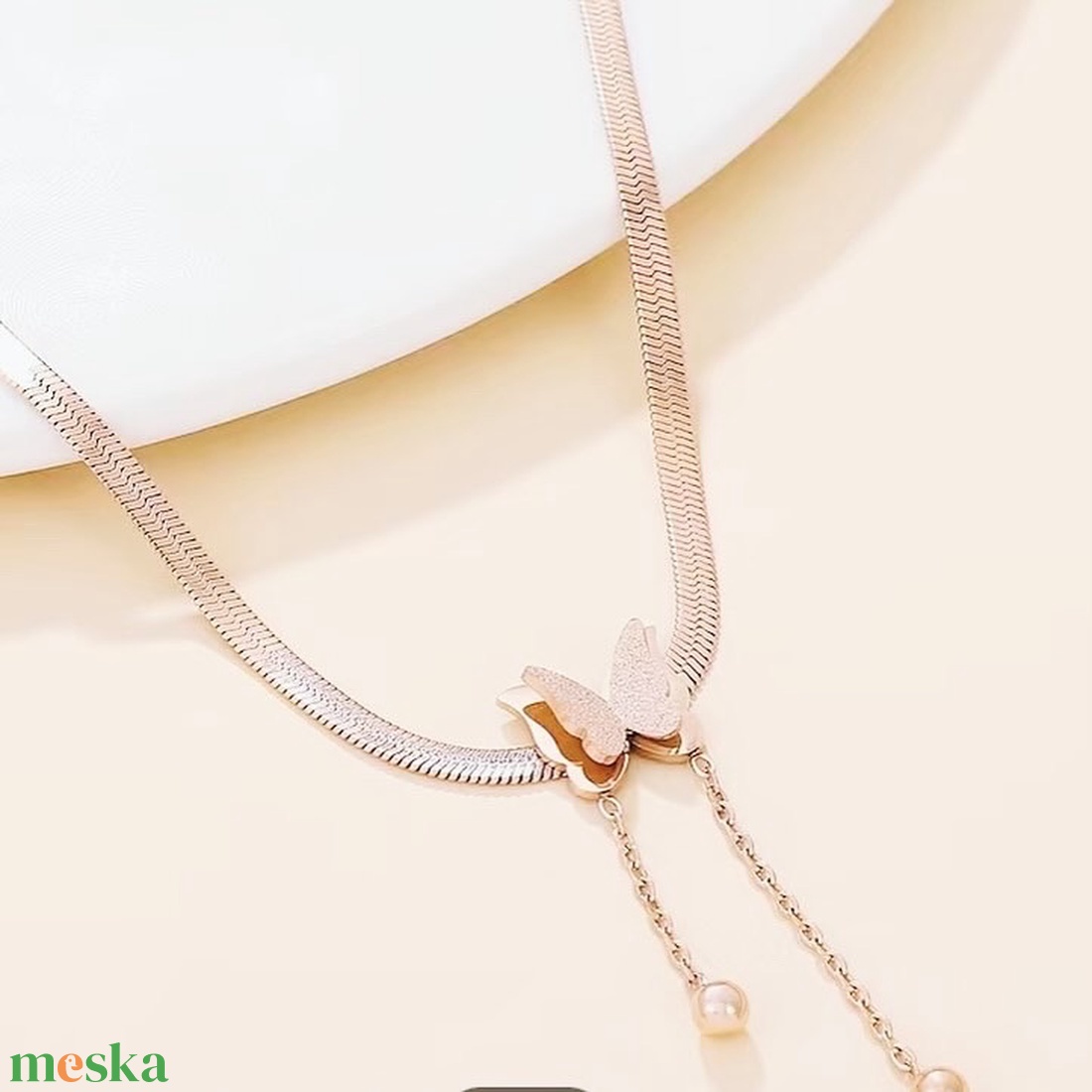 Nemesacél elegáns pillangó ékszer szett! - ékszer - ékszerszett - Meska.hu