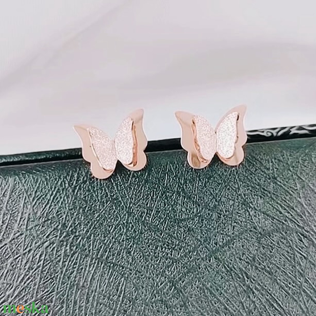 Nemesacél elegáns pillangó ékszer szett! - ékszer - ékszerszett - Meska.hu