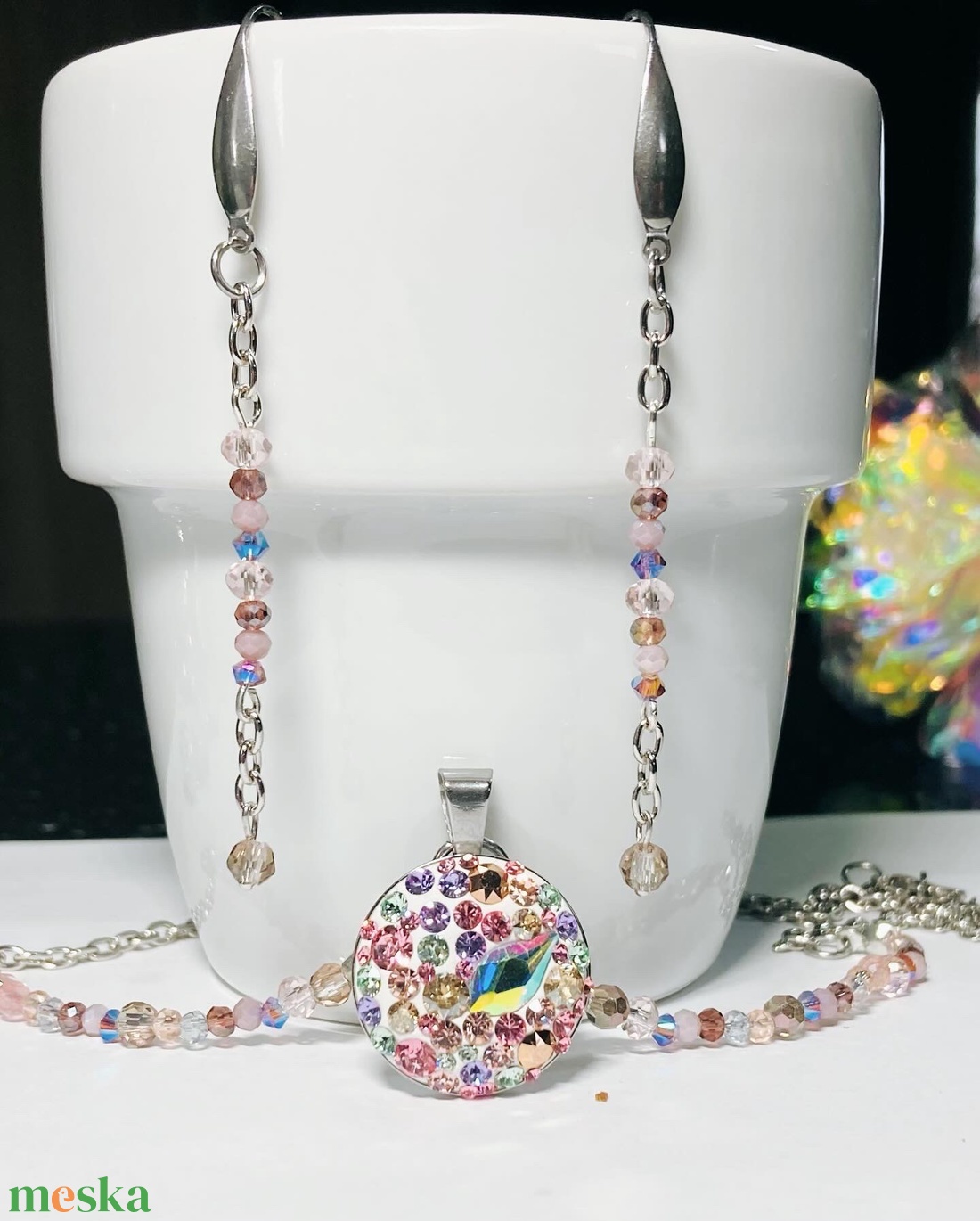 Mesebeli tündér ékszer szett! Nemesacél, Swarovski, csillogó gyöngyök kristályok! - ékszer - ékszerszett - Meska.hu Mesebeli tündér ékszer szett! Nemesacél, Swarovski, csillogó gyöngyök kristályok! - ékszer - ékszerszett - Meska.hu