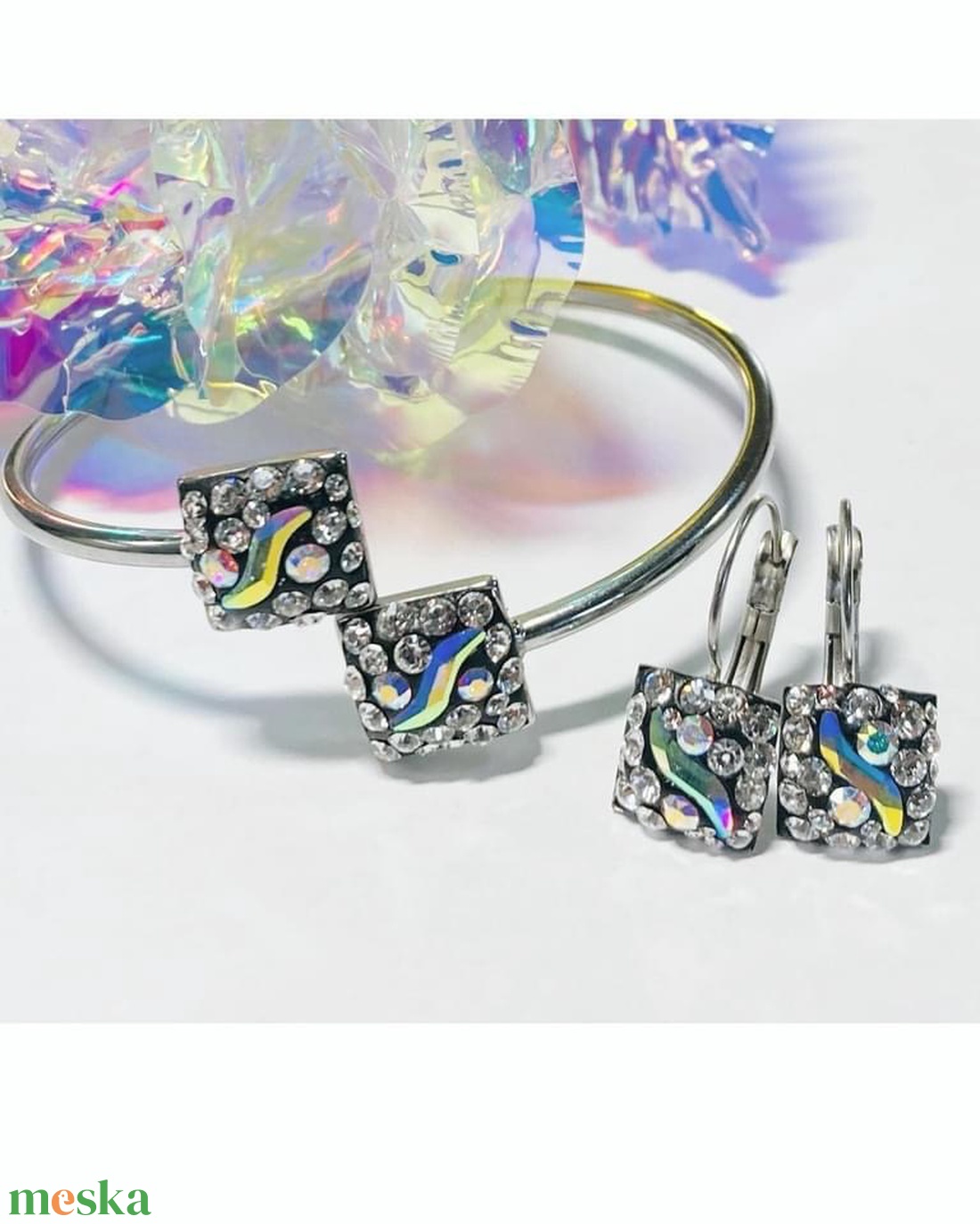 Swarovski/ Preciosa kristályos állítható nemesacél kézzel készült karkötő - ékszer - karkötő - karperec - Meska.hu Swarovski/ Preciosa kristályos állítható nemesacél kézzel készült karkötő - ékszer - karkötő - karperec - Meska.hu
