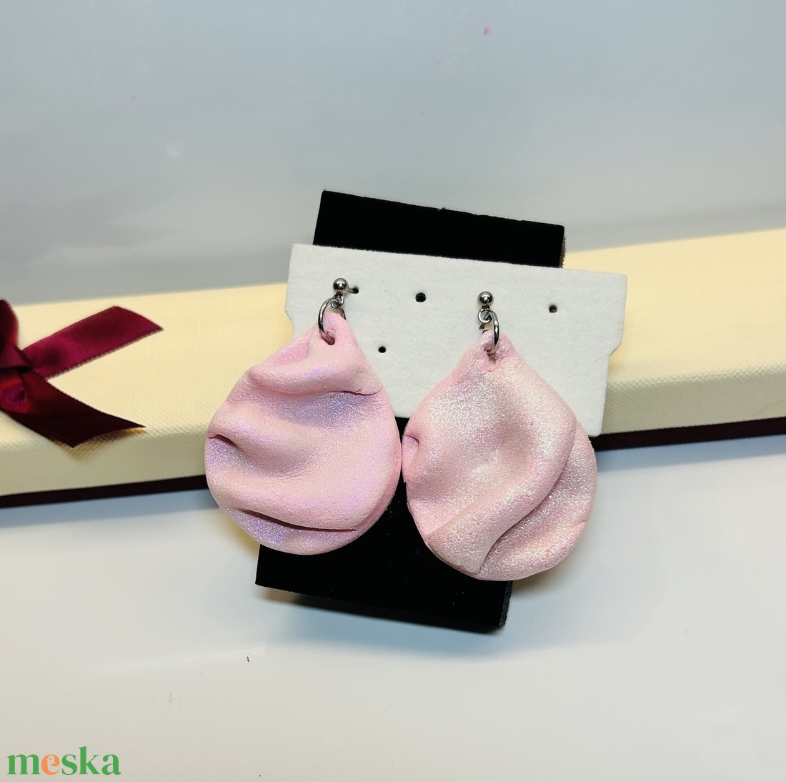 Gyűrödt polymer Clay fülbevaló! - ékszer - fülbevaló - lógó csepp fülbevaló - Meska.hu Gyűrödt polymer Clay fülbevaló! - ékszer - fülbevaló - lógó csepp fülbevaló - Meska.hu