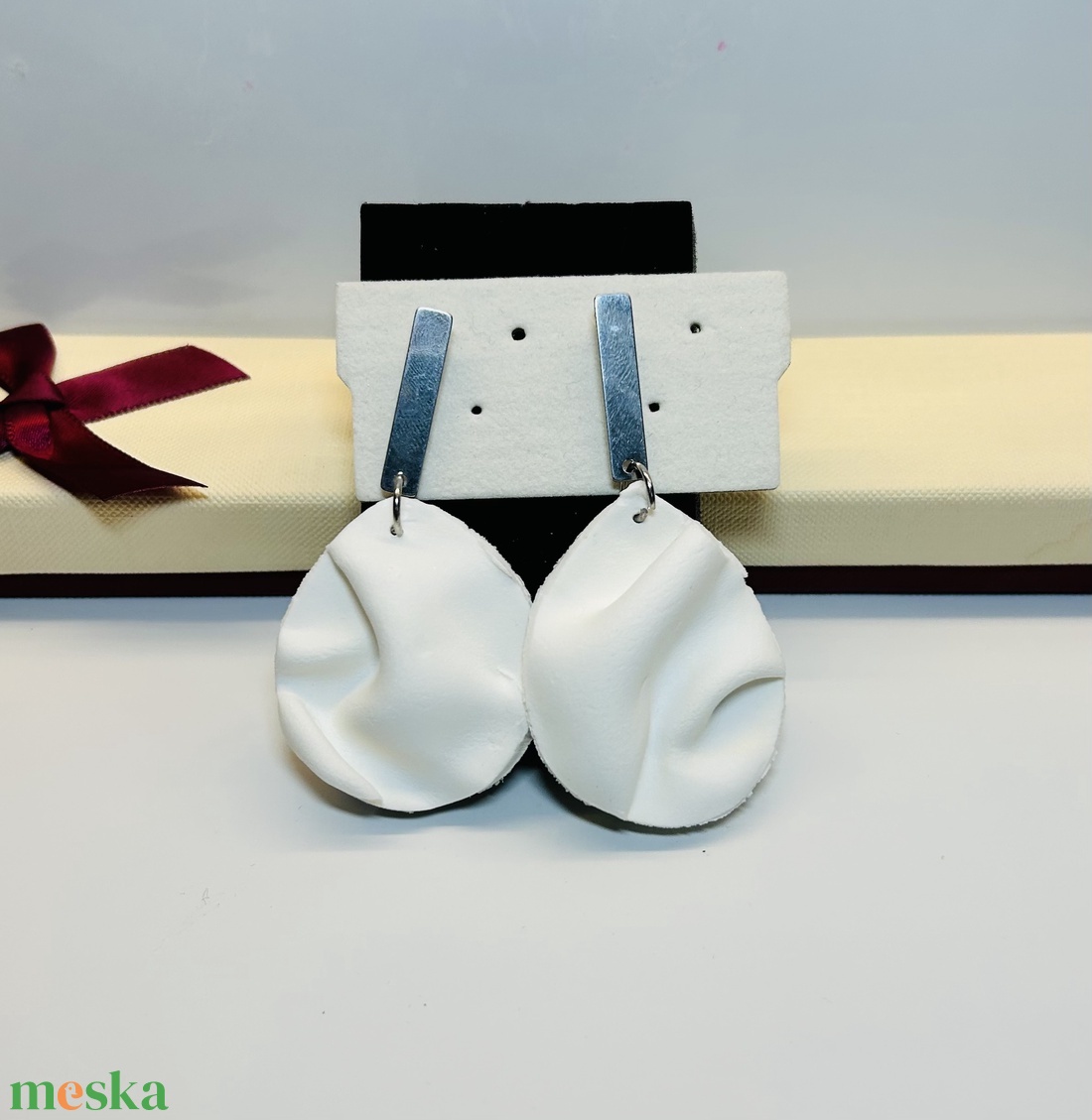 Gyűrödt polymer Clay fülbevaló! - ékszer - fülbevaló - lógó csepp fülbevaló - Meska.hu Gyűrödt polymer Clay fülbevaló! - ékszer - fülbevaló - lógó csepp fülbevaló - Meska.hu