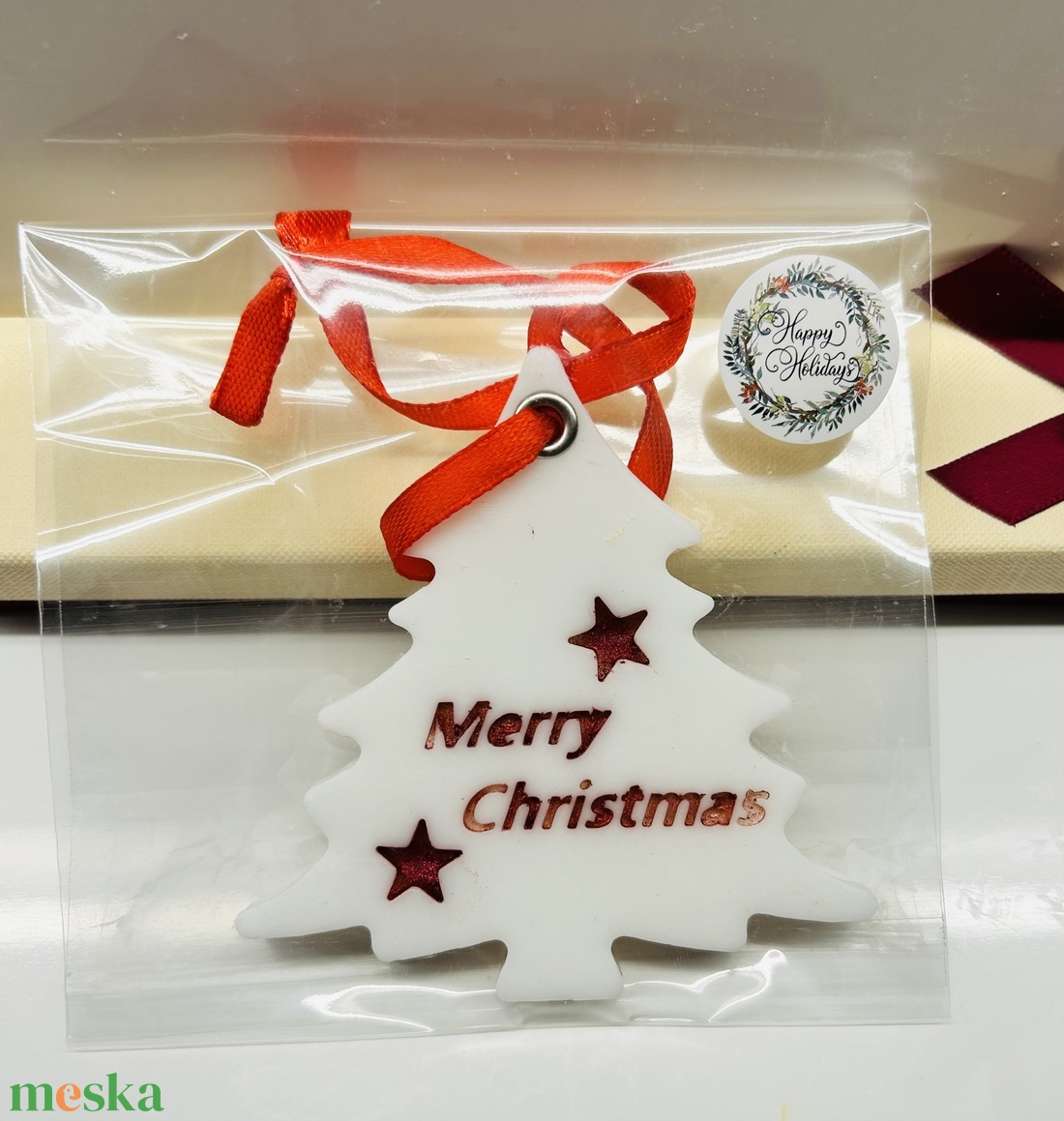 Akaszthatós karácsonyfadísz shaevajas szappanból - szépségápolás - szappan & fürdés - kézműves szappan - Meska.hu