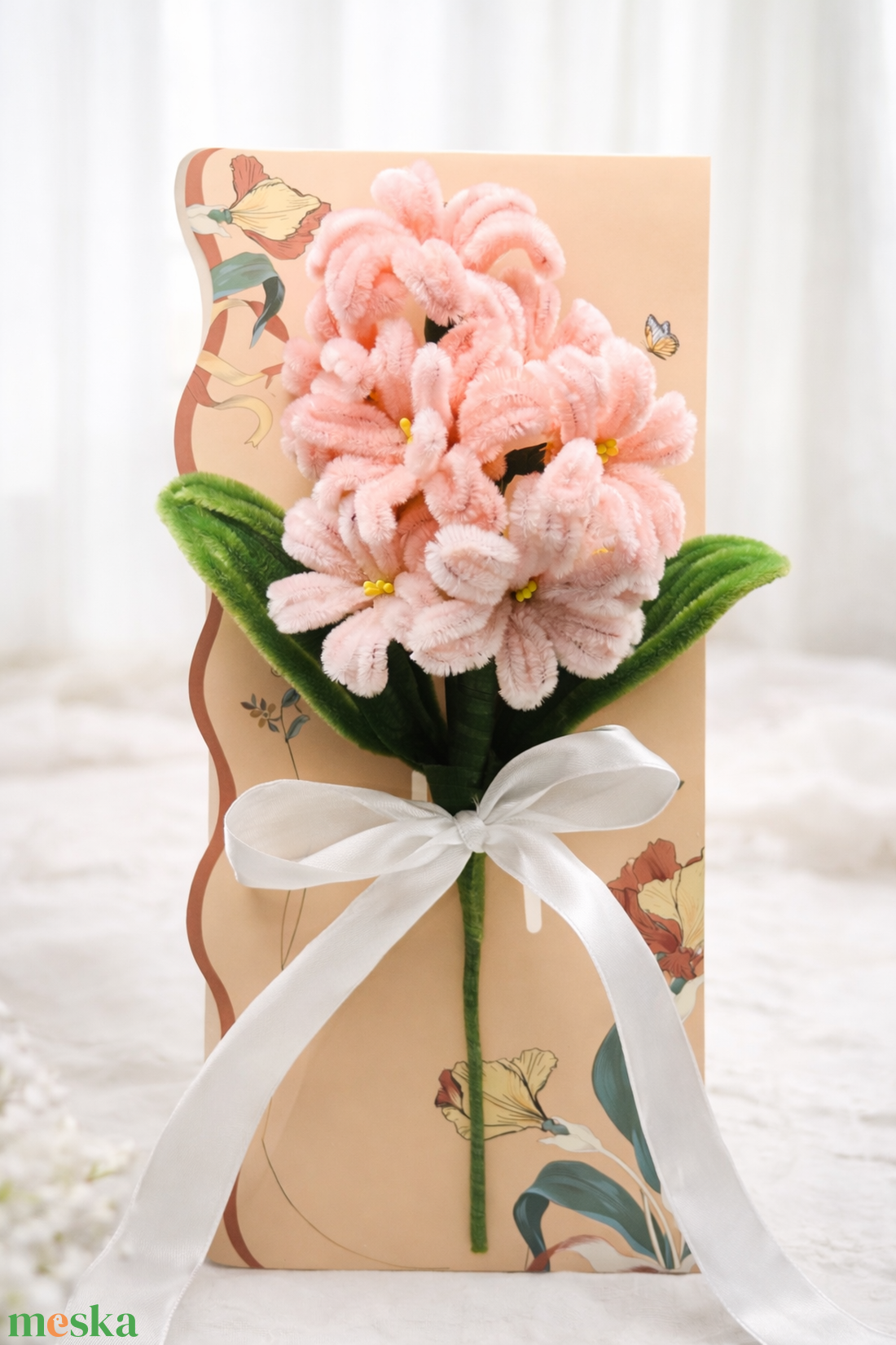 Zsenília virágos ajándék tábla , köszönő ajándék alkalmakra  - otthon & életmód - virágdekoráció - virágdíszítő kellékek - Meska.hu