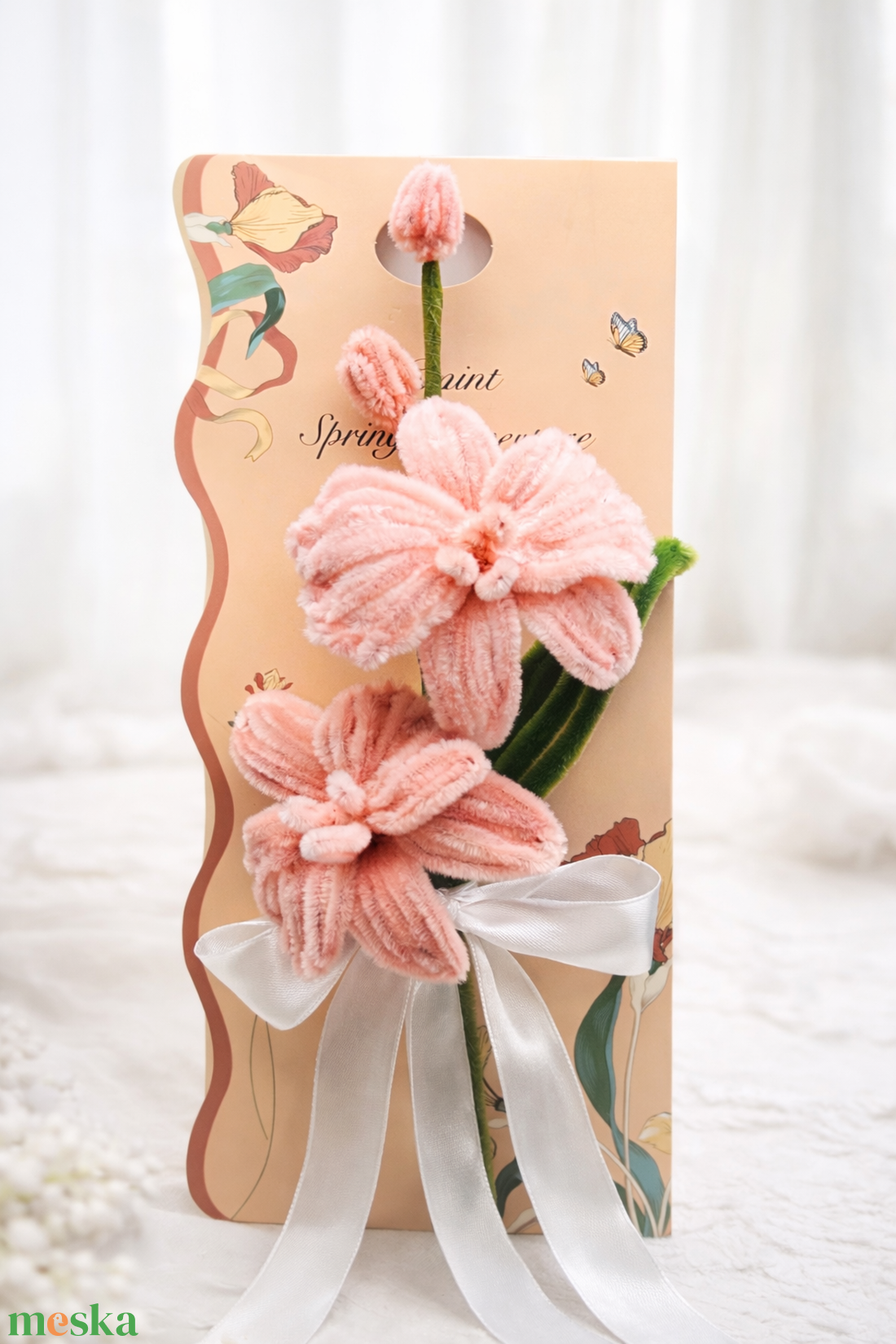 Zsenília virágos ajándék tábla , köszönő ajándék alkalmakra  - otthon & életmód - virágdekoráció - virágdíszítő kellékek - Meska.hu