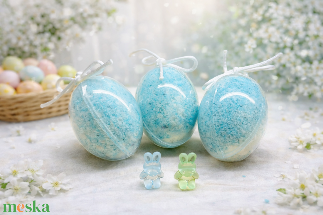Tojás alakú Húsvéti fürdőbomba játékkal! - szépségápolás - szappan & fürdés - fürdősó, fürdőgolyó, habfürdő - Meska.hu