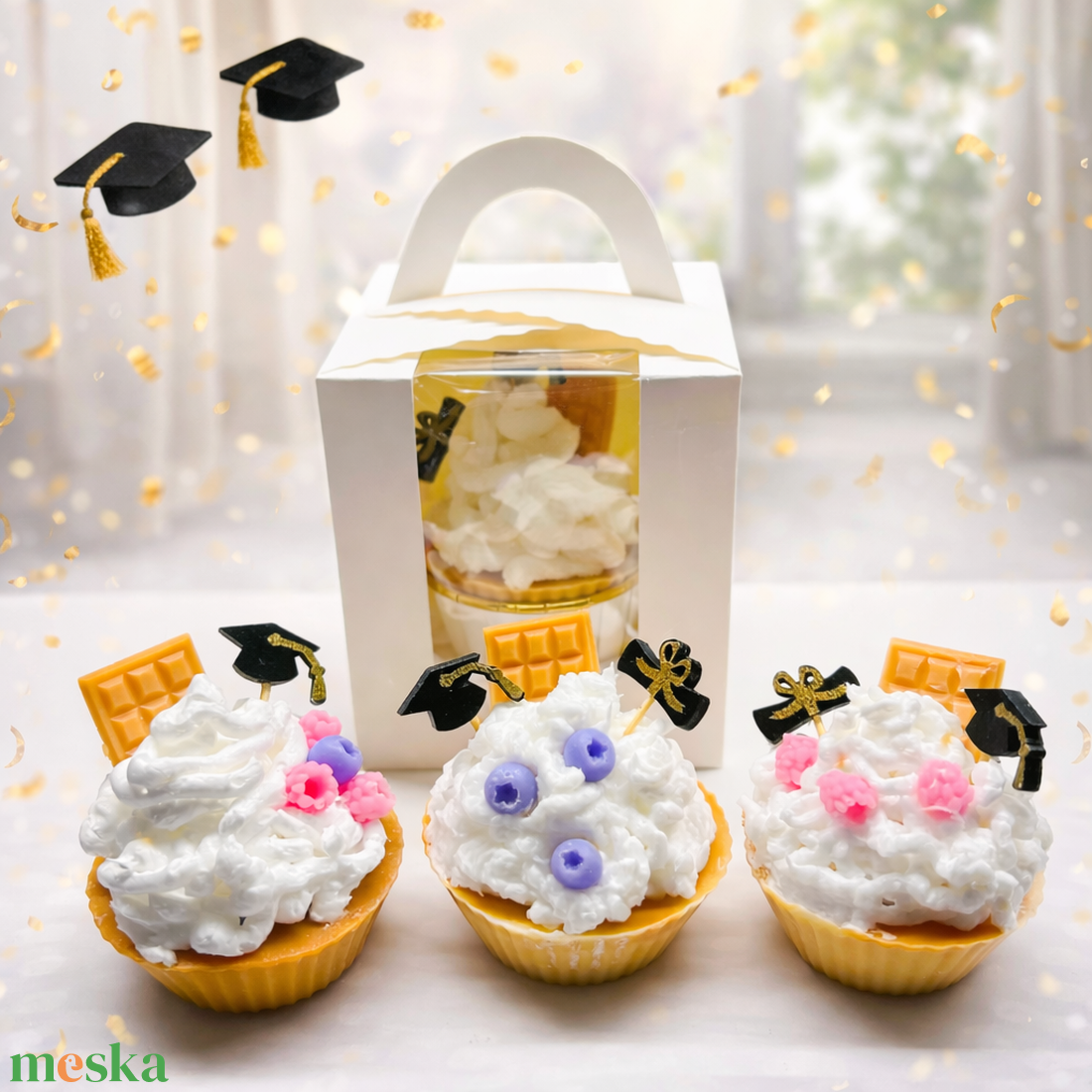 Ballagási muffin szappan csomagolva  - szépségápolás - szappan & fürdés - kézműves szappan - Meska.hu