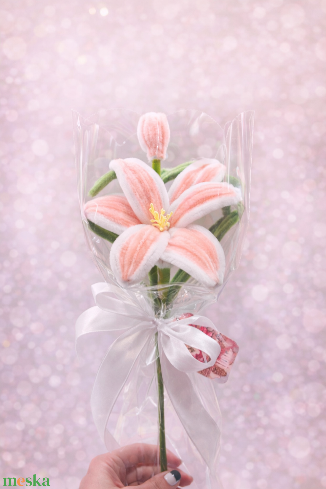 Kézzel készült zsenília liliom � örök virág ajándékba  - otthon & életmód - virágdekoráció - virágok - szálas virág - Meska.hu