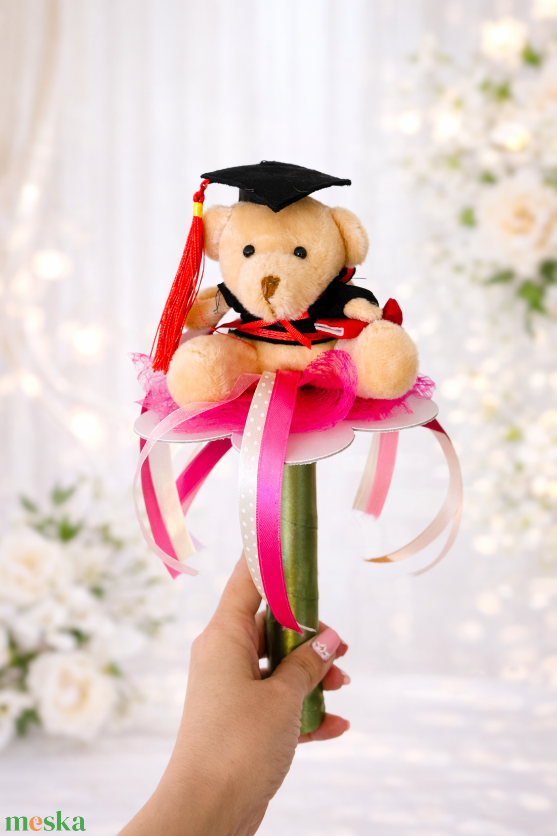Ballagó plüss csokor � 30 cm � kézzel készített ballagási ajándék - otthon & életmód - virágdekoráció - virágok - virágcsokor - Meska.hu