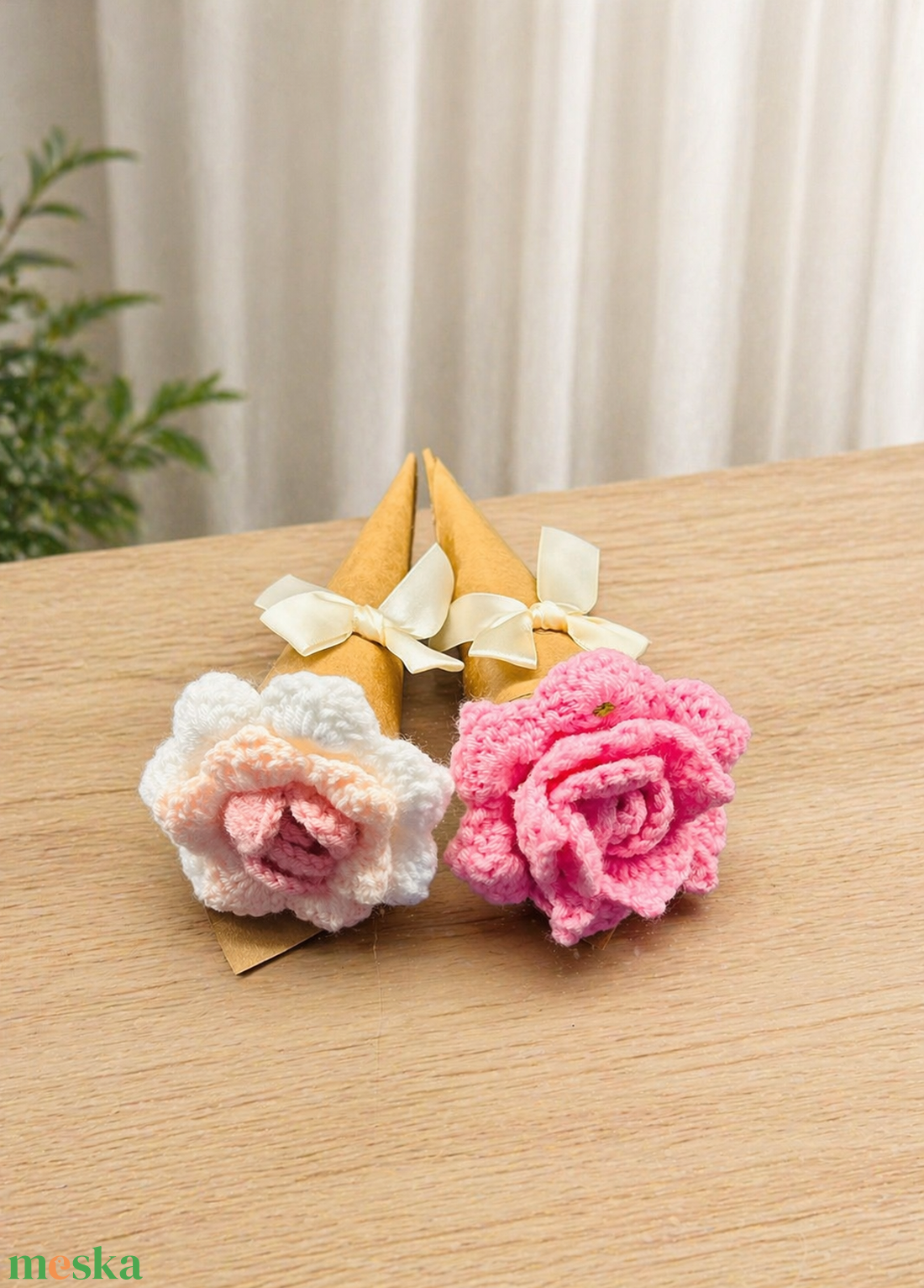  Horgolt rózsa csokor � örök virág, kézzel készült ajándék  - otthon & életmód - virágdekoráció - virágok - virágcsokor - Meska.hu