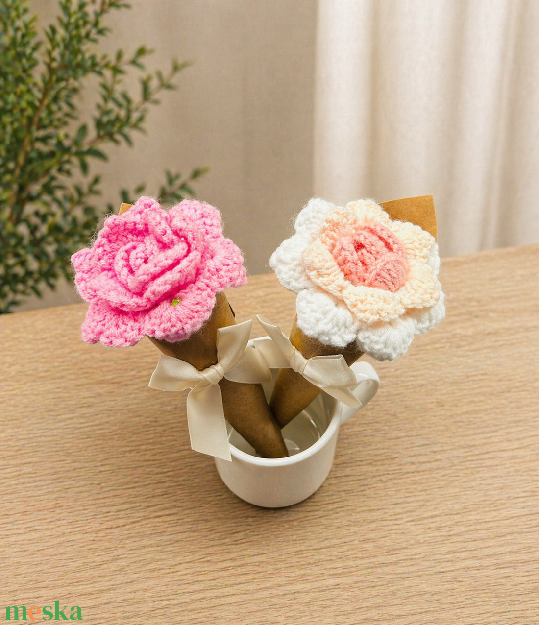  Horgolt rózsa csokor � örök virág, kézzel készült ajándék  - otthon & életmód - virágdekoráció - virágok - virágcsokor - Meska.hu