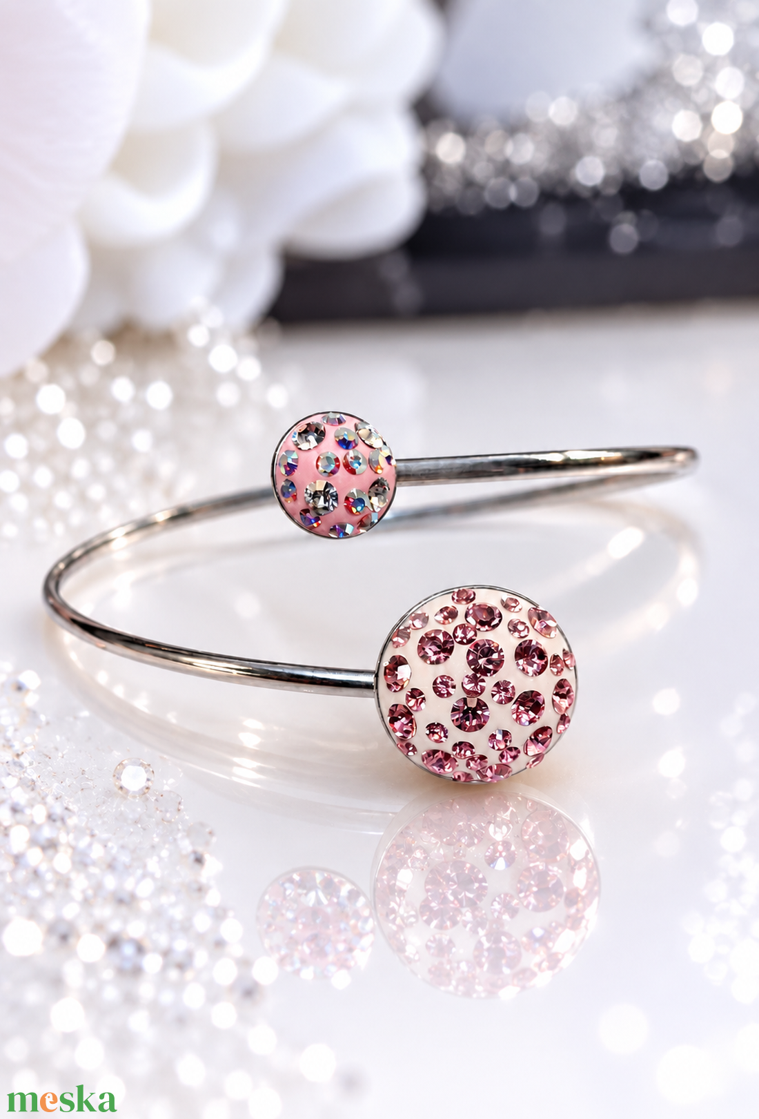 Swarovski /Preciosa kristályos nemesacél karkötő � elegáns ajándék nőknek - ékszer - karkötő - karperec - Meska.hu