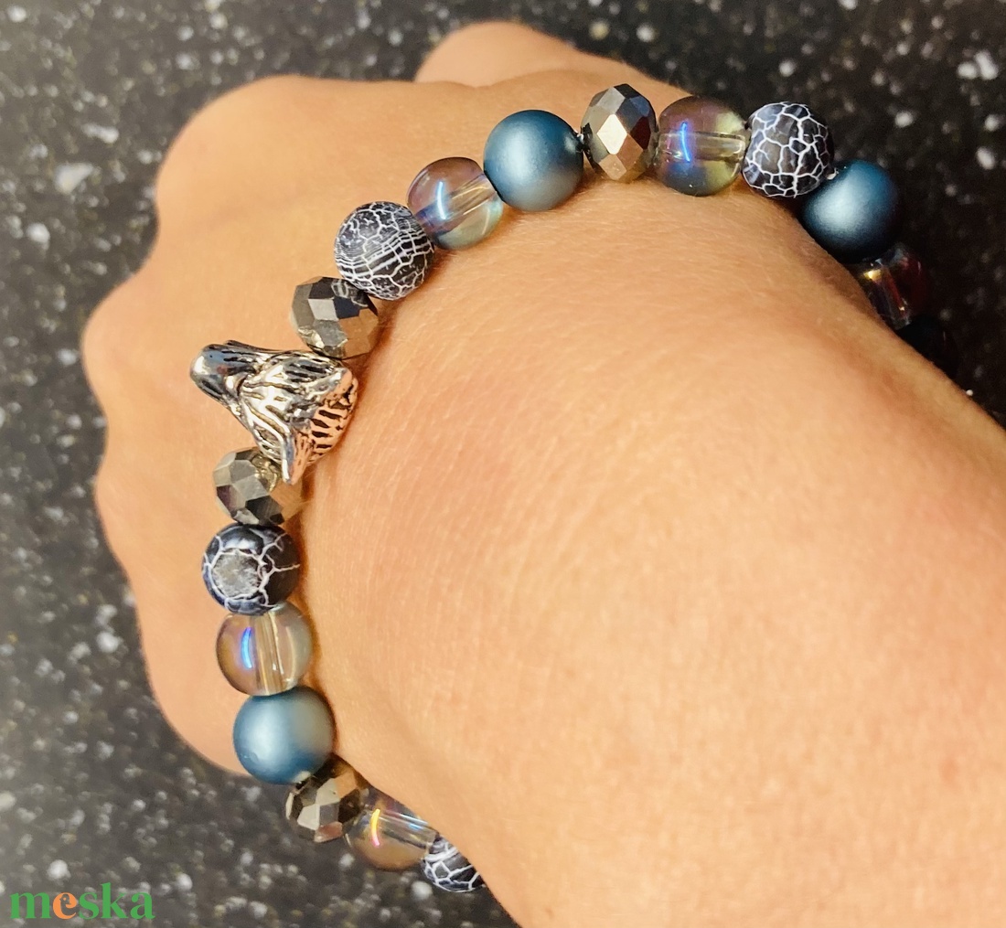 Trónok harca ásvány karkötő! Stark-ház! - ékszer - karkötő - karkötő medállal - Meska.hu