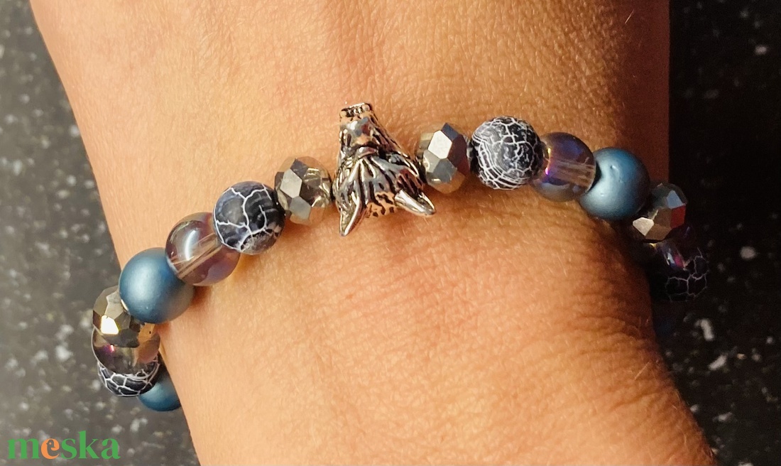 Trónok harca ásvány karkötő! Stark-ház! - ékszer - karkötő - karkötő medállal - Meska.hu