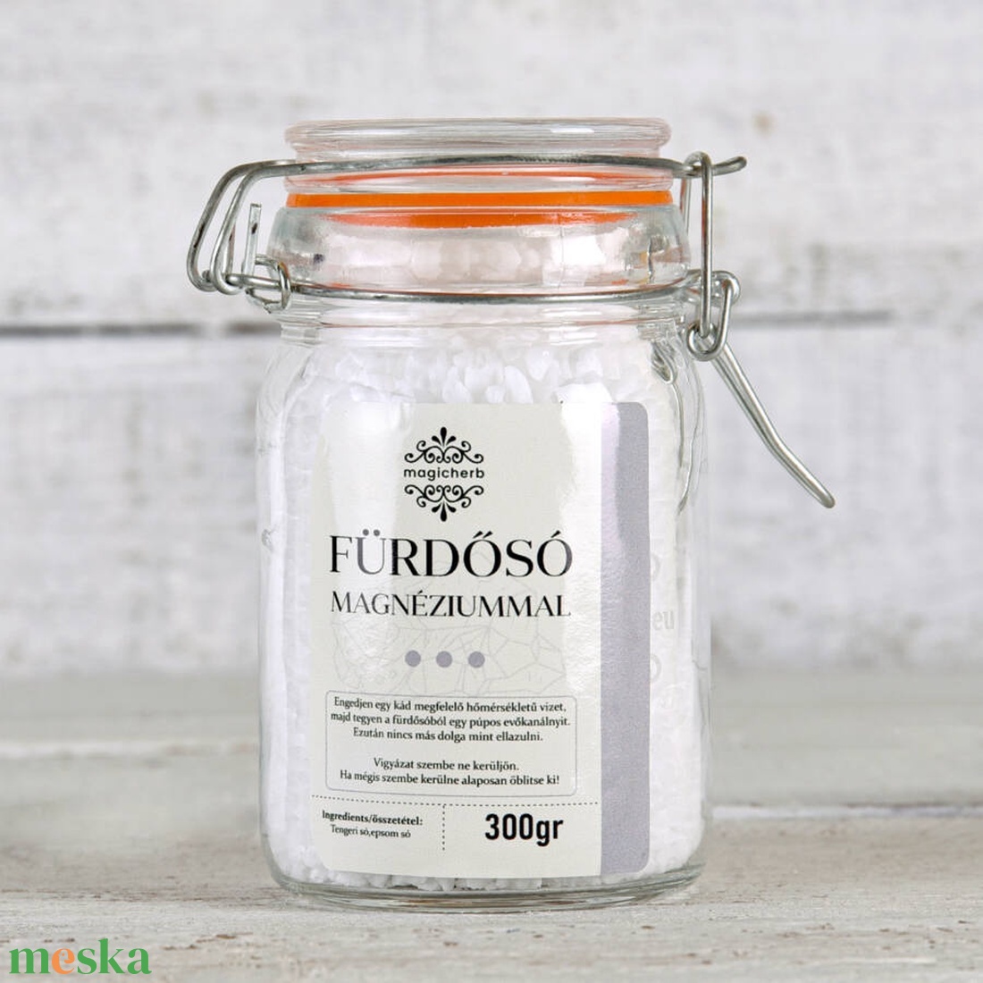 Fürdősó Magnéziummal - szépségápolás - szappan & fürdés - fürdősó, fürdőgolyó, habfürdő - Meska.hu