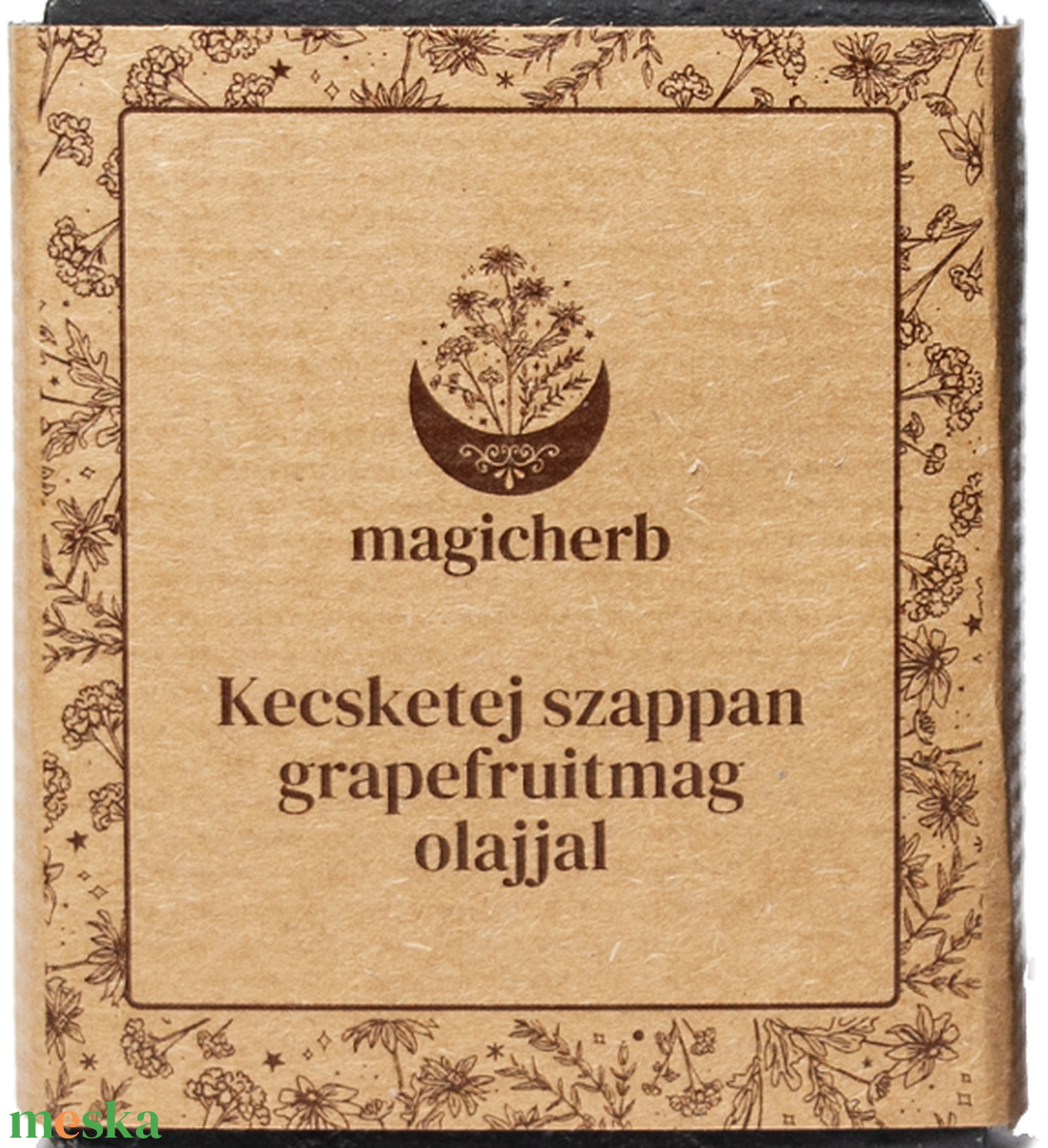 Fekete Szappan(Kecsketej szappan pattanásos bőrre grapefruit mag olajjal) - szépségápolás - szappan & fürdés - kézműves szappan - Meska.hu
