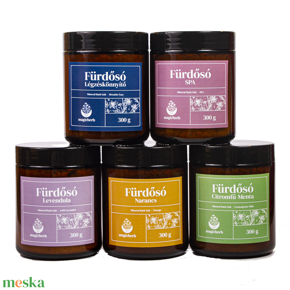 Fürdősó Magnéziummal - szépségápolás - szappan & fürdés - fürdősó, fürdőgolyó, habfürdő - Meska.hu