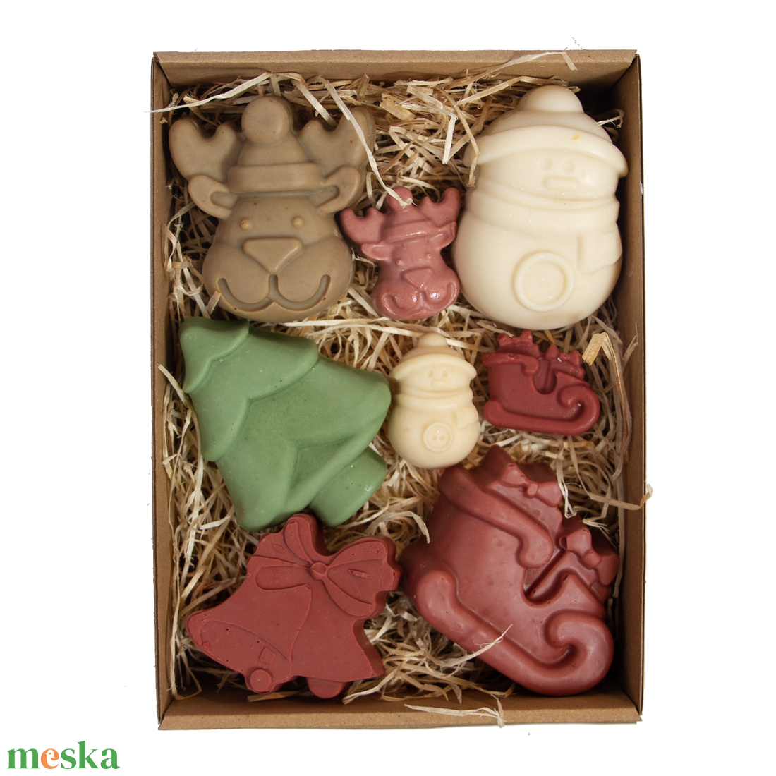 Mini hóember karácsonyi ajándékszappanka kecsketejjel mesés karácsonyi illattal - szépségápolás - szappan & fürdés - kézműves szappan - Meska.hu