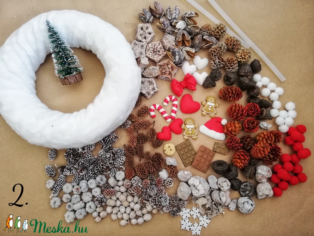 Csináld magad kopogtató  - karácsony - karácsonyi lakásdekoráció - karácsonyi ajtódíszek - Meska.hu