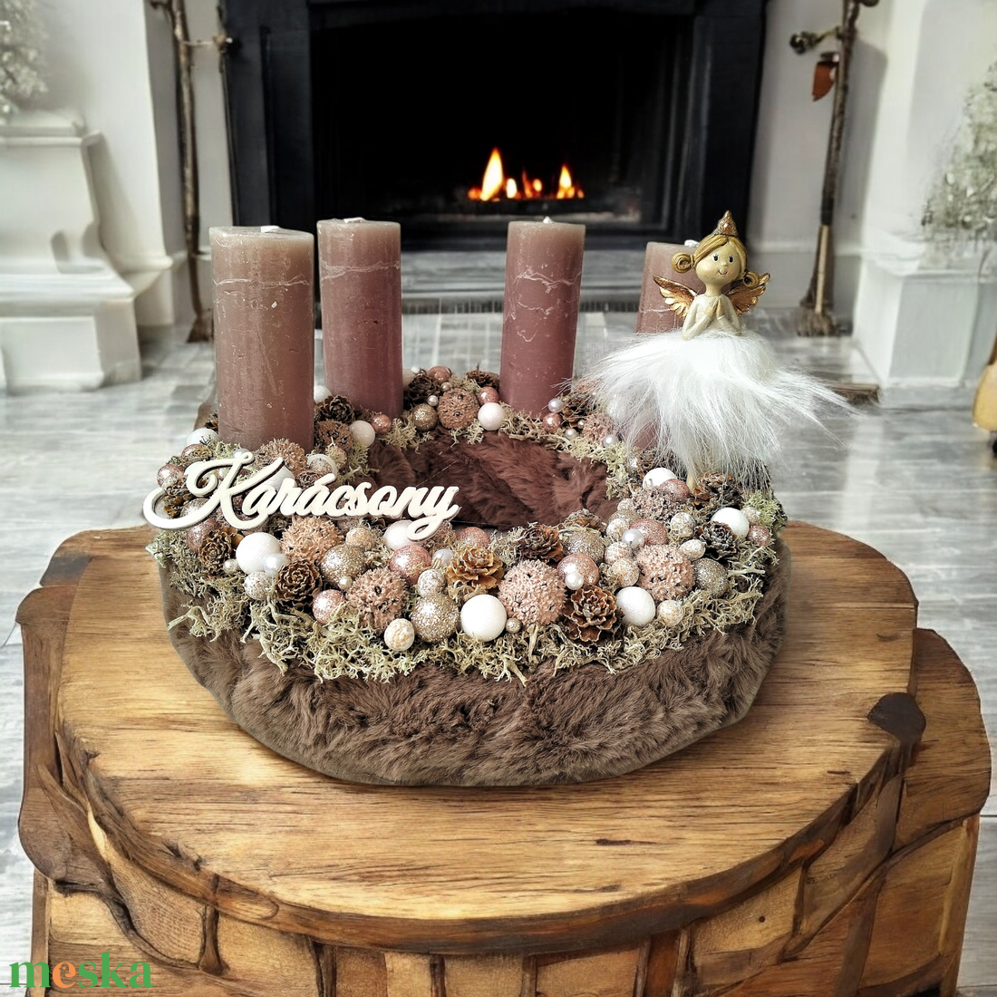 Angyalos adventi koszorú - karácsony - adventi díszek - adventi koszorú - Meska.hu Angyalos adventi koszorú - karácsony - adventi díszek - adventi koszorú - Meska.hu