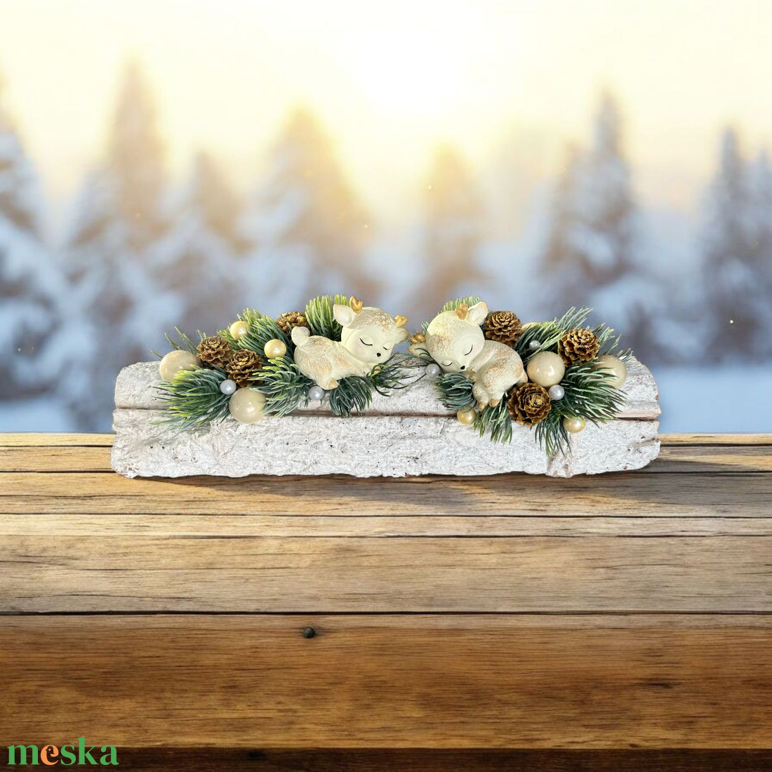 Őzikés asztaldísz - otthon & életmód - dekoráció - asztal és polc dekoráció - asztaldísz - Meska.hu