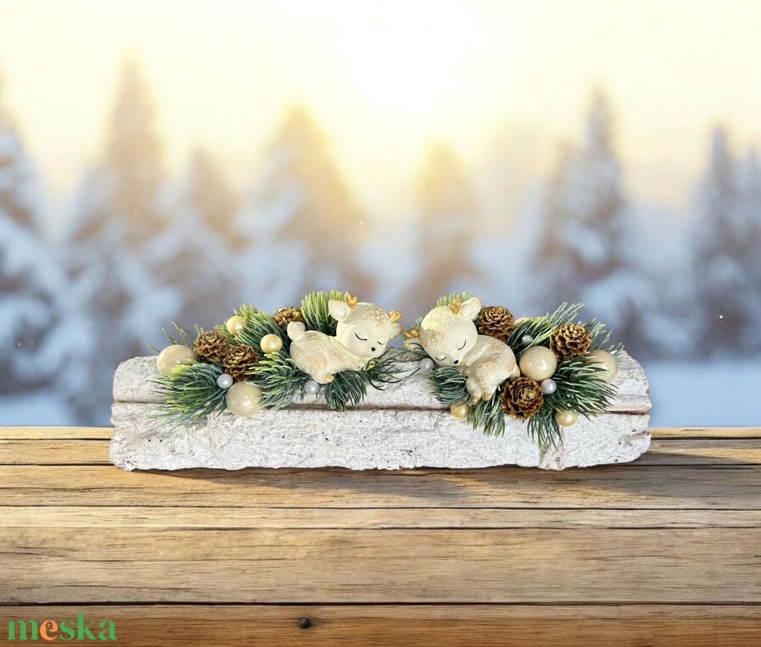 Őzikés asztaldísz - otthon & életmód - dekoráció - asztal és polc dekoráció - asztaldísz - Meska.hu