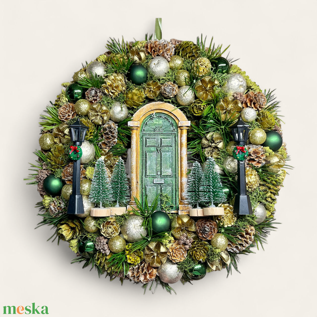 Karácsonyi ajtódísz - karácsony - karácsonyi lakásdekoráció - karácsonyi ajtódíszek - Meska.hu