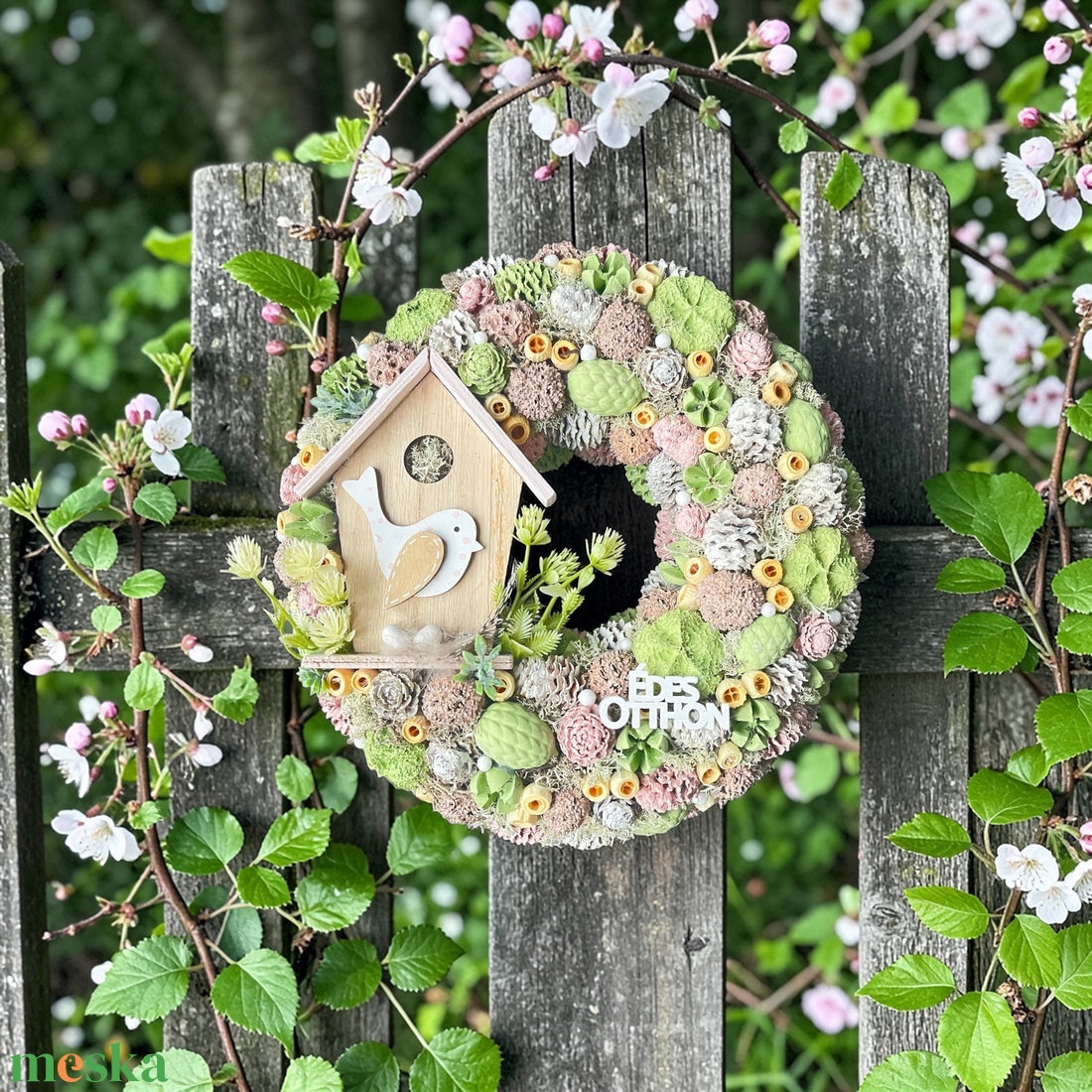 Tavaszi ajtódísz - otthon & életmód - dekoráció - ajtó- és ablak dekoráció - ajtódísz & kopogtató - Meska.hu