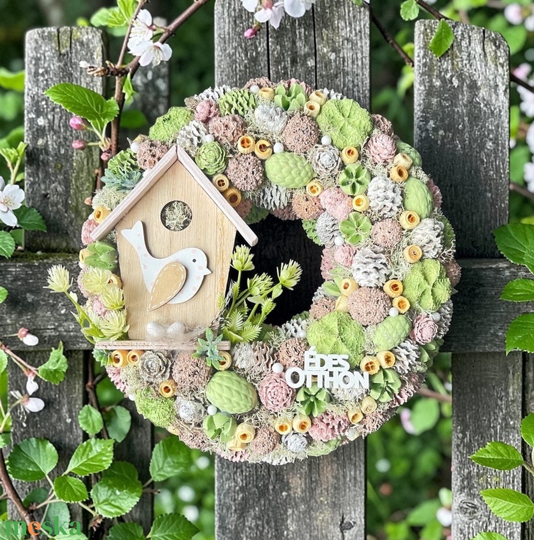 Tavaszi ajtódísz - otthon & életmód - dekoráció - ajtó- és ablak dekoráció - ajtódísz & kopogtató - Meska.hu