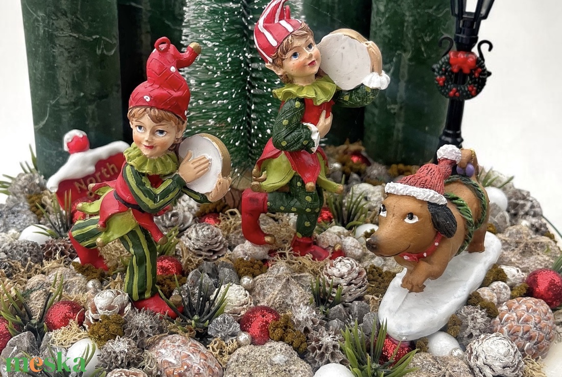 Adventi asztaldísz - karácsony - adventi díszek - adventi gyertyadíszek és koszorúdíszek - Meska.hu