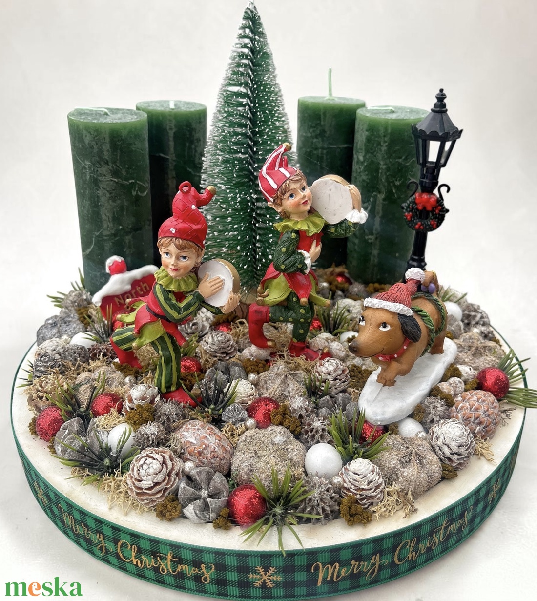 Adventi asztaldísz - karácsony - adventi díszek - adventi gyertyadíszek és koszorúdíszek - Meska.hu