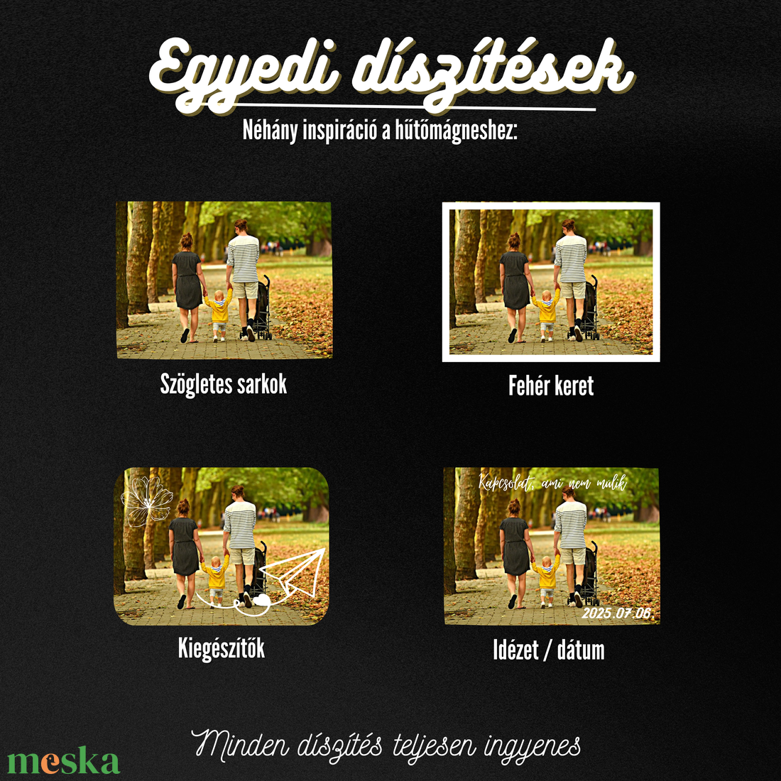 Egyedi Családi Hűtőmágnes  10  7,5 cm - otthon & életmód - konyhafelszerelés, tálalás - konyhai dekoráció - hűtőmágnes - Meska.hu
