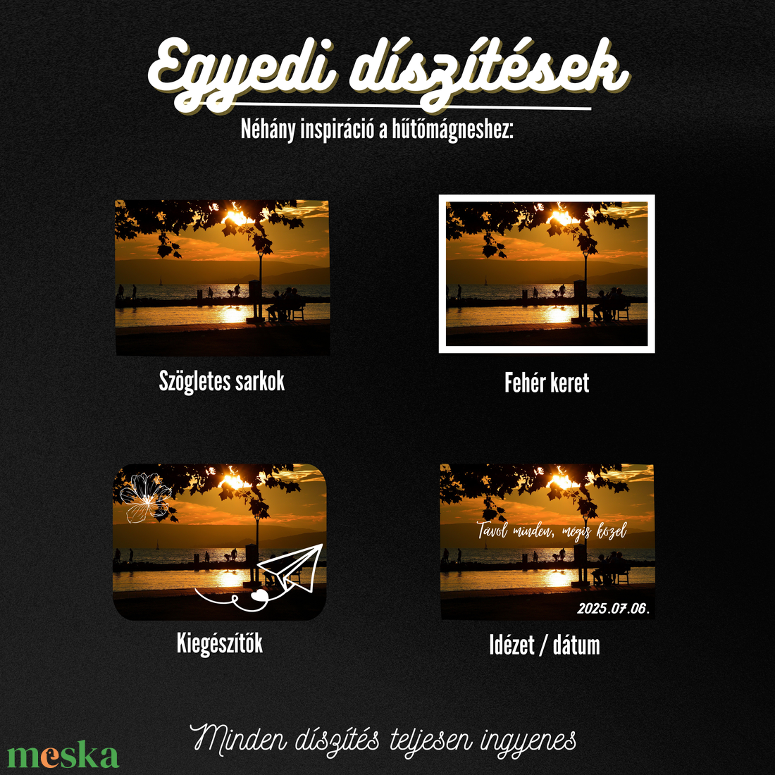 Egyedi Balatoni Hűtőmágnes  10  7,5 cm - otthon & életmód - konyhafelszerelés, tálalás - konyhai dekoráció - hűtőmágnes - Meska.hu