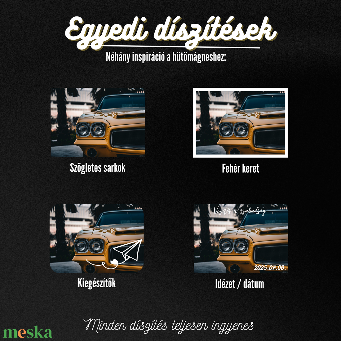 Egyedi Autós Hűtőmágnes  10  7,5 cm - otthon & életmód - konyhafelszerelés, tálalás - konyhai dekoráció - hűtőmágnes - Meska.hu