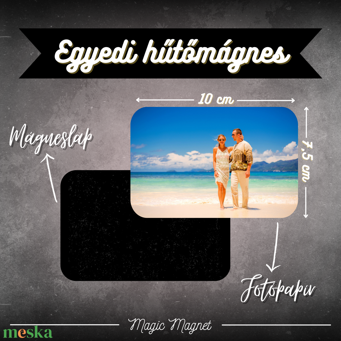 Egyedi Nyaralós Hűtőmágnes  10  7,5 cm - otthon & életmód - konyhafelszerelés, tálalás - konyhai dekoráció - hűtőmágnes - Meska.hu