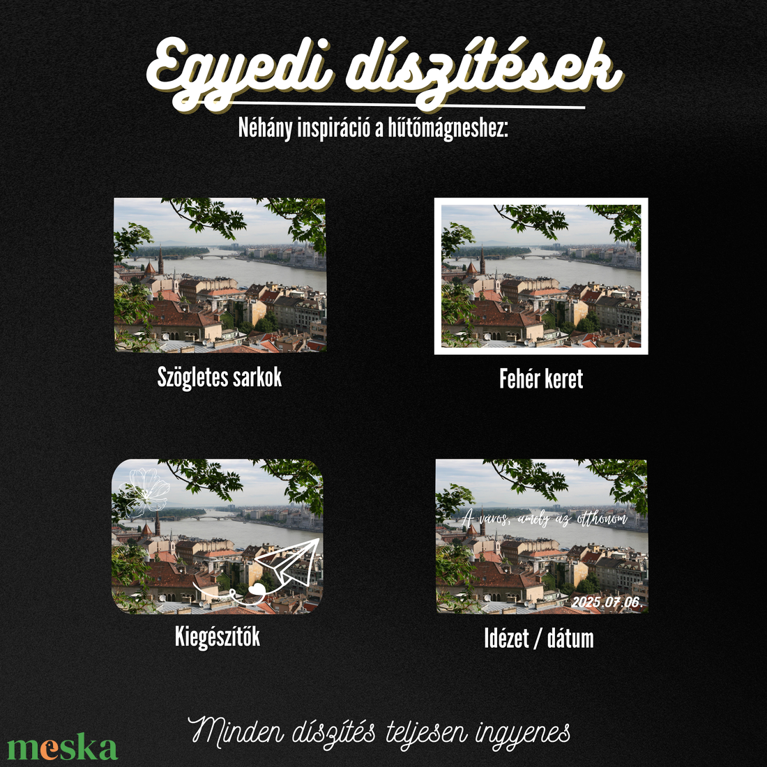 Egyedi Városi Hűtőmágnes  10  7,5 cm - otthon & életmód - konyhafelszerelés, tálalás - konyhai dekoráció - hűtőmágnes - Meska.hu