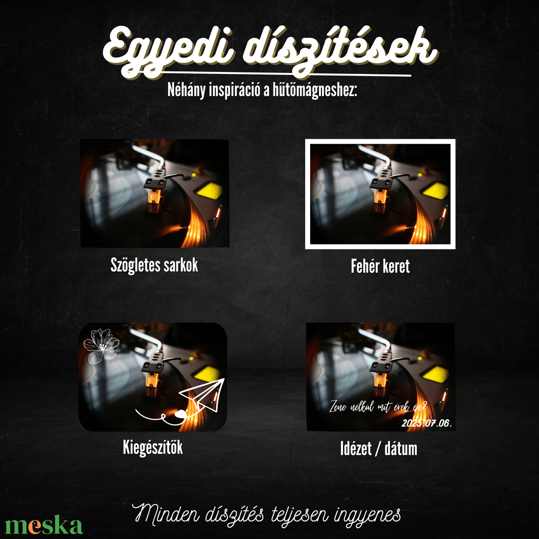 Egyedi Zenés Hűtőmágnes  7,5  5 cm - otthon & életmód - konyhafelszerelés, tálalás - konyhai dekoráció - hűtőmágnes - Meska.hu