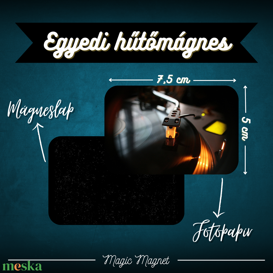 Egyedi Zenés Hűtőmágnes  7,5  5 cm - otthon & életmód - konyhafelszerelés, tálalás - konyhai dekoráció - hűtőmágnes - Meska.hu