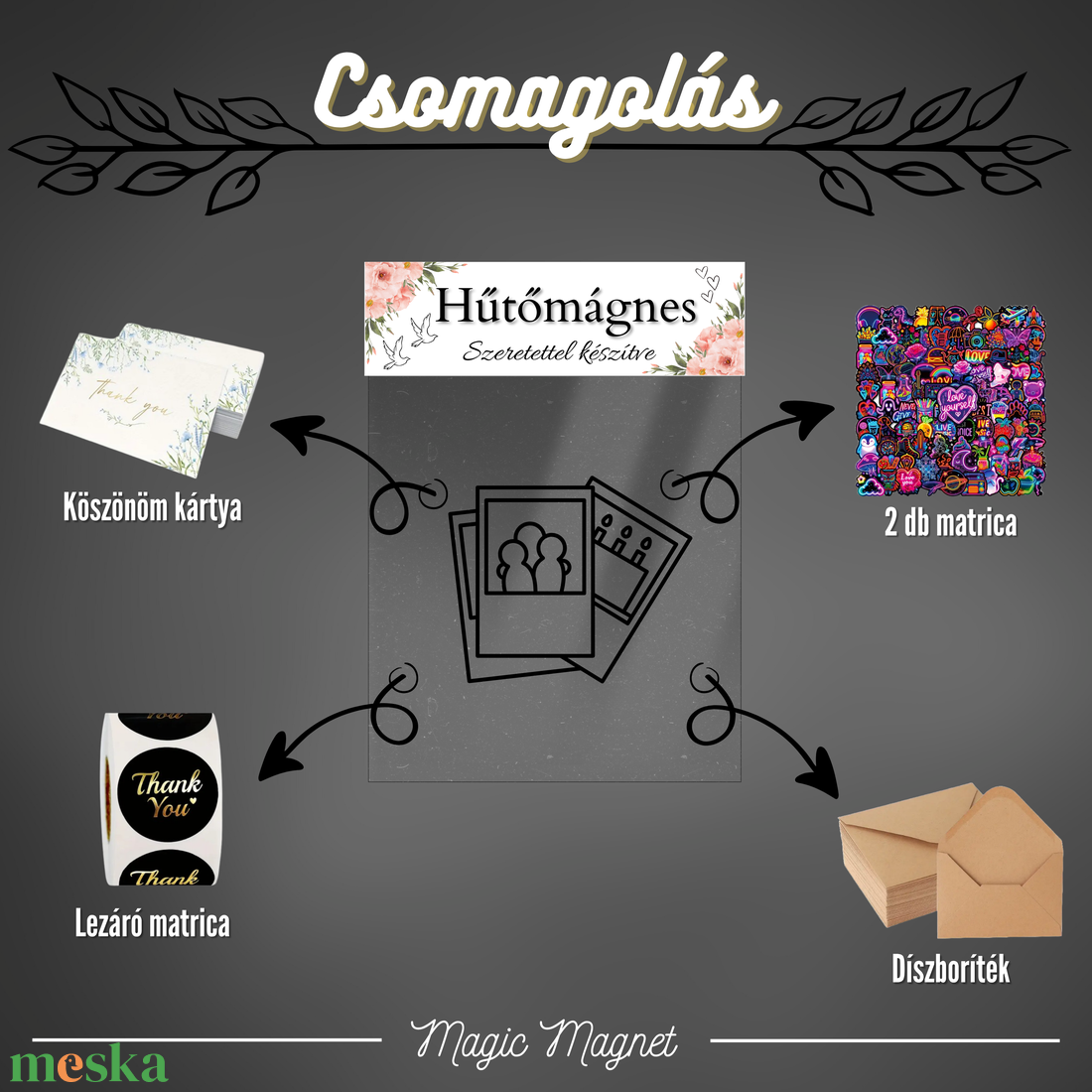 Instagram-story Stílusú Egyedi Hűtőmágnes  10  7 cm - otthon & életmód - konyhafelszerelés, tálalás - konyhai dekoráció - hűtőmágnes - Meska.hu