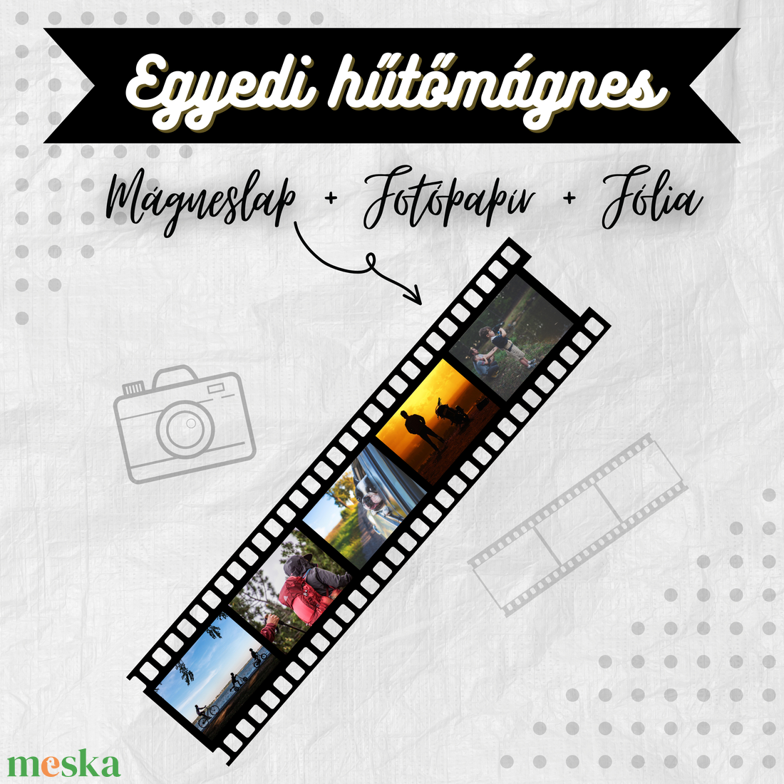 Egyedi Diafilm Hűtőmágnes  15  3,3 cm - otthon & életmód - konyhafelszerelés, tálalás - konyhai dekoráció - hűtőmágnes - Meska.hu