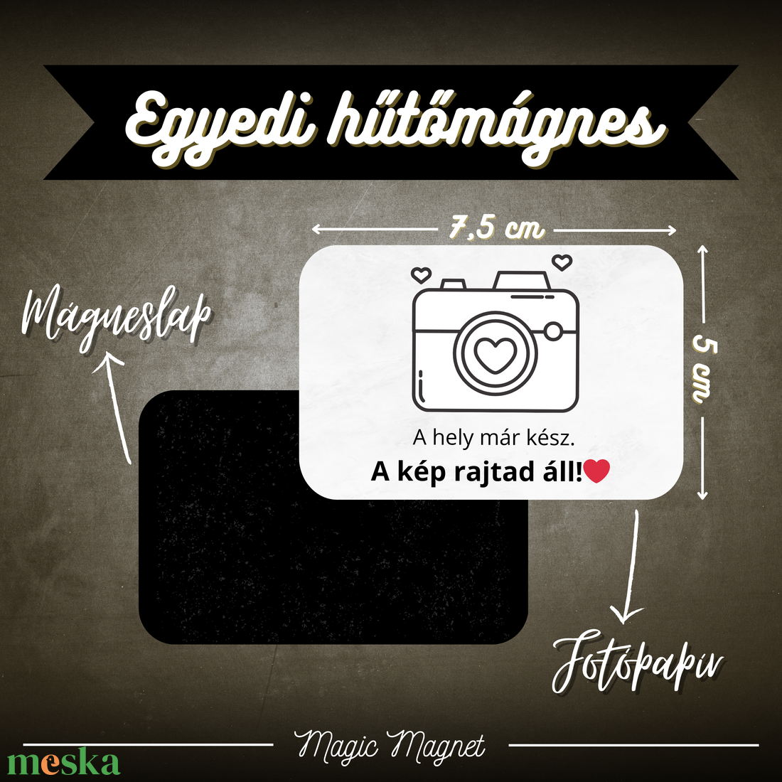 Kis Méretű Egyedi Hűtőmágnes  7,5  5 cm - otthon & életmód - konyhafelszerelés, tálalás - konyhai dekoráció - hűtőmágnes - Meska.hu