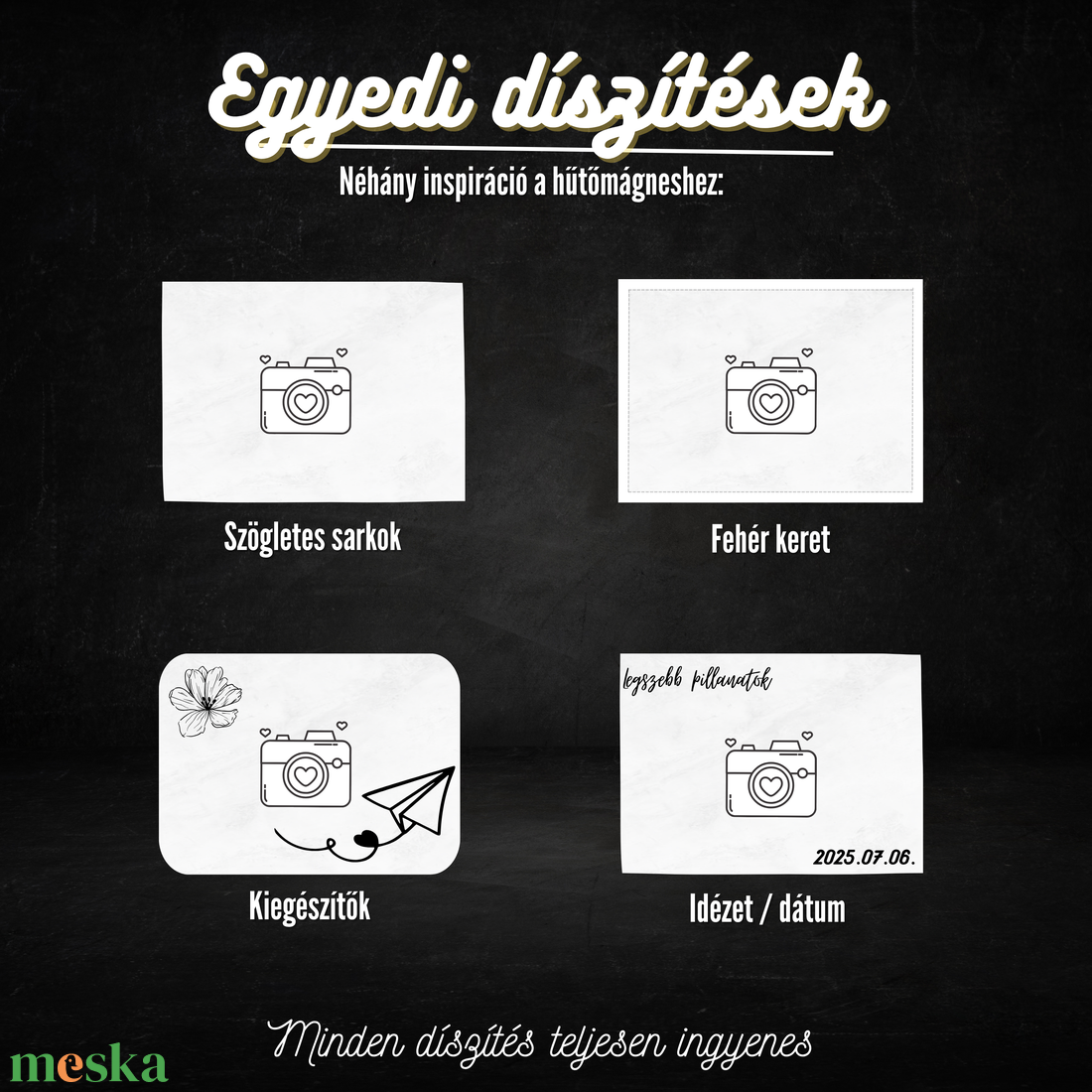 Nagy Méretű Egyedi Hűtőmágnes  15  10 cm - otthon & életmód - konyhafelszerelés, tálalás - konyhai dekoráció - hűtőmágnes - Meska.hu