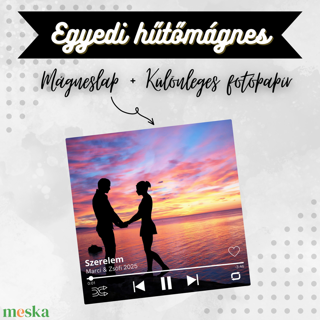 Zenelejátszó Stílusú Egyedi Hűtőmágnes  7,5  7,5 cm - otthon & életmód - konyhafelszerelés, tálalás - konyhai dekoráció - hűtőmágnes - Meska.hu