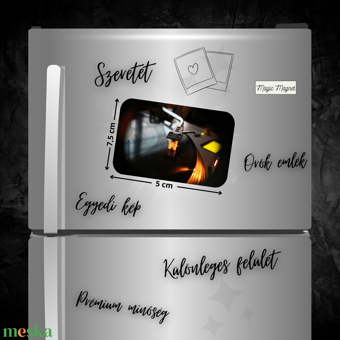 Egyedi Zenés Hűtőmágnes  7,5  5 cm - otthon & életmód - konyhafelszerelés, tálalás - konyhai dekoráció - hűtőmágnes - Meska.hu