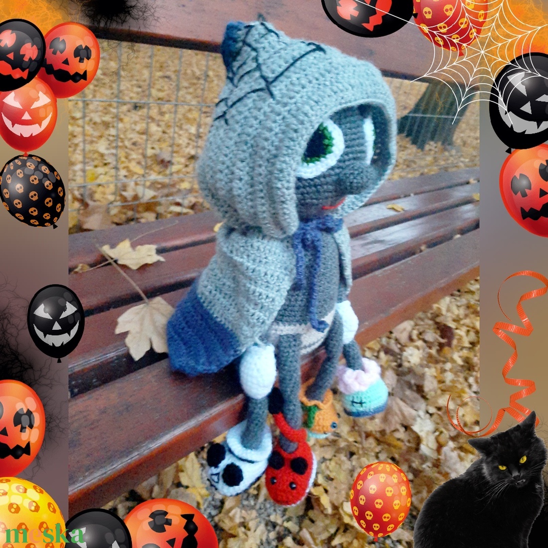 Halloweeni pók - otthon & életmód - dekoráció - halloween - halloweeni figurák - Meska.hu